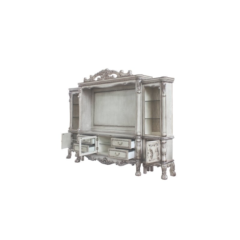 Bowery Hill Modern Entertainment Center in Vintage Bone White