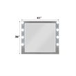 Bowery Hill Modern Mirror in Mirrored & Champagne Finish