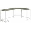 Bowery Hill Contemporary Computer Desk in Gray and White Finish