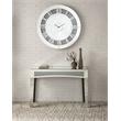 Bowery Hill Contemporary Wall Clock in Mirrored & Faux Diamonds