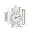 Bowery Hill Contemporary Wall Clock in Mirrored & Faux Diamonds