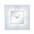 Bowery Hill Contemporary Wall Clock in Mirrored & Faux Diamonds