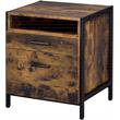 Bowery Hill Rustic Nightstand in Rustic Oak & Black Finish