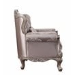 Bowery Hill Traditional Chair with 1 Pillow in Fabric & Champagne