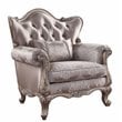 Bowery Hill Traditional Chair with 1 Pillow in Fabric & Champagne