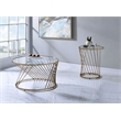 Bowery Hill Contemporary Coffee Table in Gold and Champagne Finish