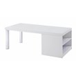 Bowery Hill Contemporary Coffee Table in White High Gloss & Chrome