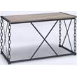 Bowery Hill Contemporary Console Table in Rustic Oak & Black Finish