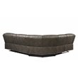 Bowery Hill Contemporary Sectional Sofa in Taupe Leather-Aire Match