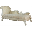Bowery Hill Traditional Chaise w/ Pillows in Antique Pearl & Fabric