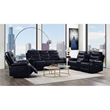 Bowery Hill Leather-Gel Brown Loveseat Rectangular Motion Reclining 78