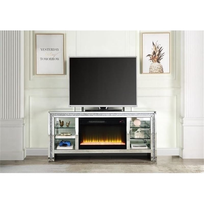 Bowery Hill TV Stand with Fireplace For TVs Upto 60