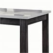 Bowery Hill Counter Height Table in White Marble and Weathered Espresso