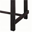 Bowery Hill Counter Height Table in White Marble and Weathered Espresso