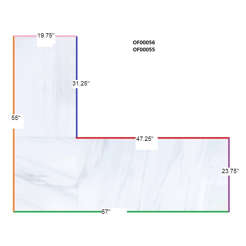 Bowery Hill Modern Writing Desk with Lift Top in Marble Top & Weathered Gray