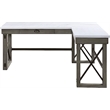 Bowery Hill Modern Writing Desk with Lift Top in Marble Top & Weathered Gray