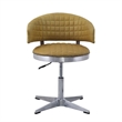Bowery Hill Modern Adjustable Chair with Swivel in Turmeric Top Grain Leather