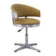 Bowery Hill Modern Adjustable Chair with Swivel in Turmeric Top Grain Leather