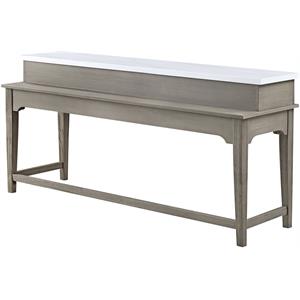 Bowery Hill Contemporary 4PC Counter Height Set in Beige Fabric and Rustic Oak