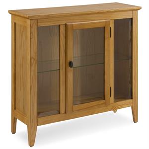bowery hill contemporary entryway wood curio cabinet in natural oak