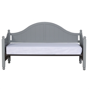 bowery hill mid century daybed with suspension deck in gray