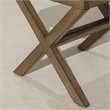 Bowery Hill Wood Driftwood Vanity Stool Rectangular Swivel 18.5