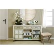 Bowery Hill Wood Driftwood Vanity Stool Rectangular Swivel 18.5