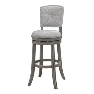 Bowery Hill Swivel Wood Bar Stool Antique Gray