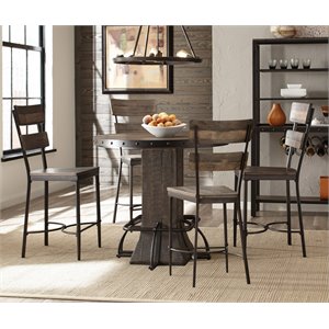 bowery hill 5 piece round counter height dining set