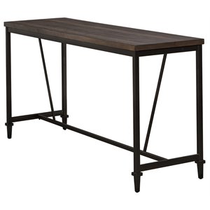 bowery hill counter height dining table in distressed walnut