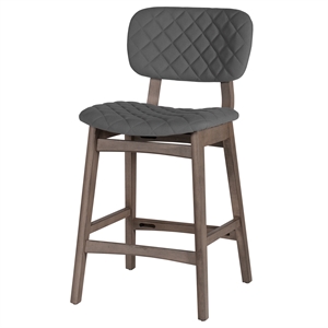 bowery hill bay diamond stitch upholstered counter height stool