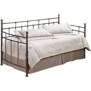 bowery hill metal spindle daybed with suspension deck in antique bronze