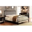Bowery Hill Farmhouse Metal Queen Spindle Bed in Antique Black