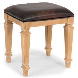 bowery hill traditional brown wood vanity bench