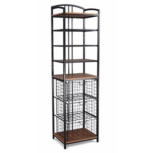 bowery hill traditional modern brown wood closet wall drawer unit