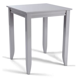 bowery hill transitional gray wood high dining table