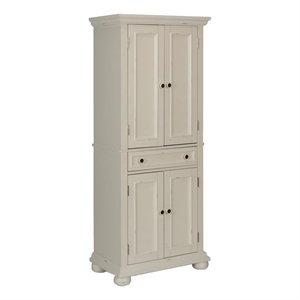 Bowery Hill 2-Cabinet and 1-Drawer Traditional Wood Pantry in White