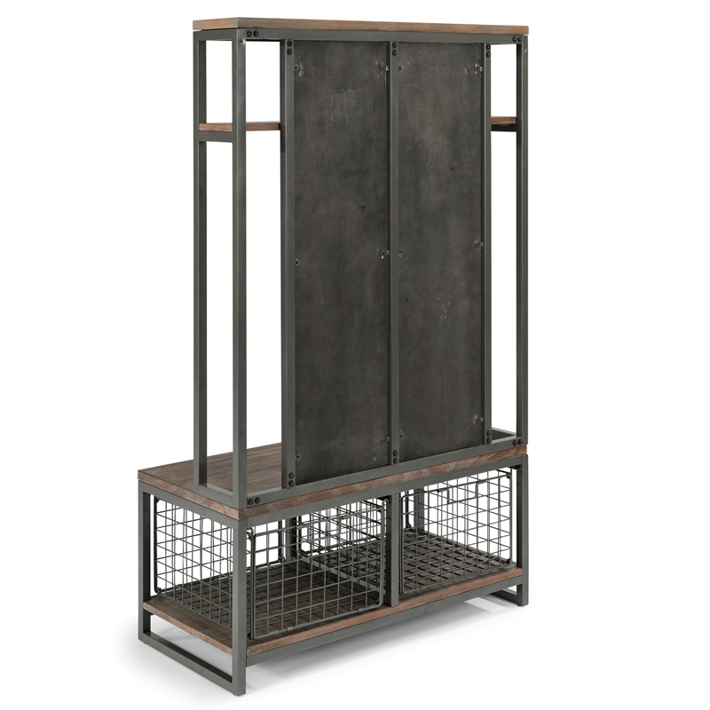 Bowery Hill Transitional Gray Wood Hall Tree