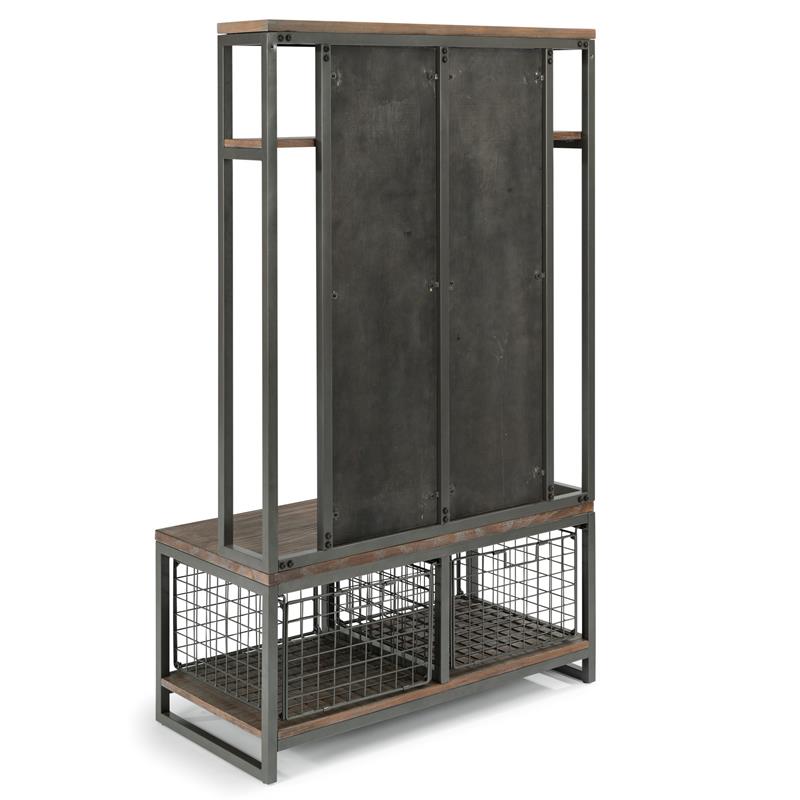 Bowery Hill Transitional Gray Wood Hall Tree