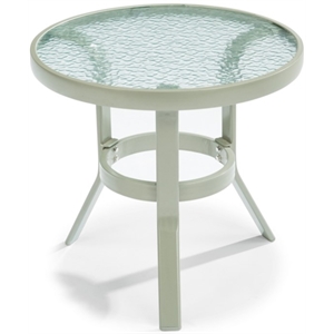 bowery hill modern gray aluminum outdoor accent table