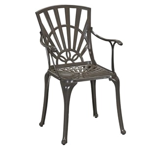 bowery hill traditional taupe aluminum chair