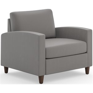 bowery hill contemporary gray fabric armchair