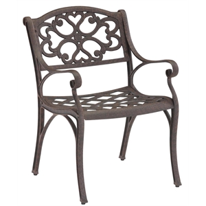 bowery hill traditional bronze aluminum outdoor chair pair