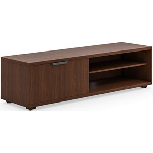 bowery hill contemporary brown wood entertainment center