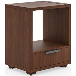 bowery hill contemporary brown wood nightstand