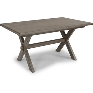 Bowery Hill Transitional Engineered Wood Rectangle Dining Table in Gray