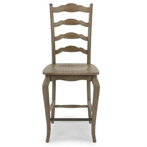 bowery hill transitional wood counter stool in gray