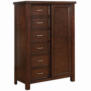 bowery hill contemporary 8 drawer door chest in pinot noir