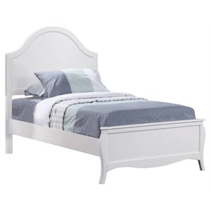 bowery hill farmhouse twin panel bed in white