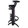 Bowery Hill Contemporary 3 Bottle Wine Rack Bar Unit in Smoked and Black
